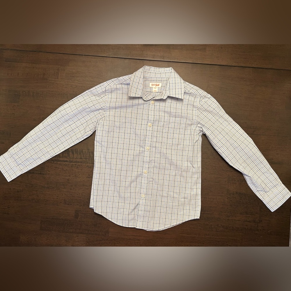 Cat & Jack Blue and White Checkered Shirt